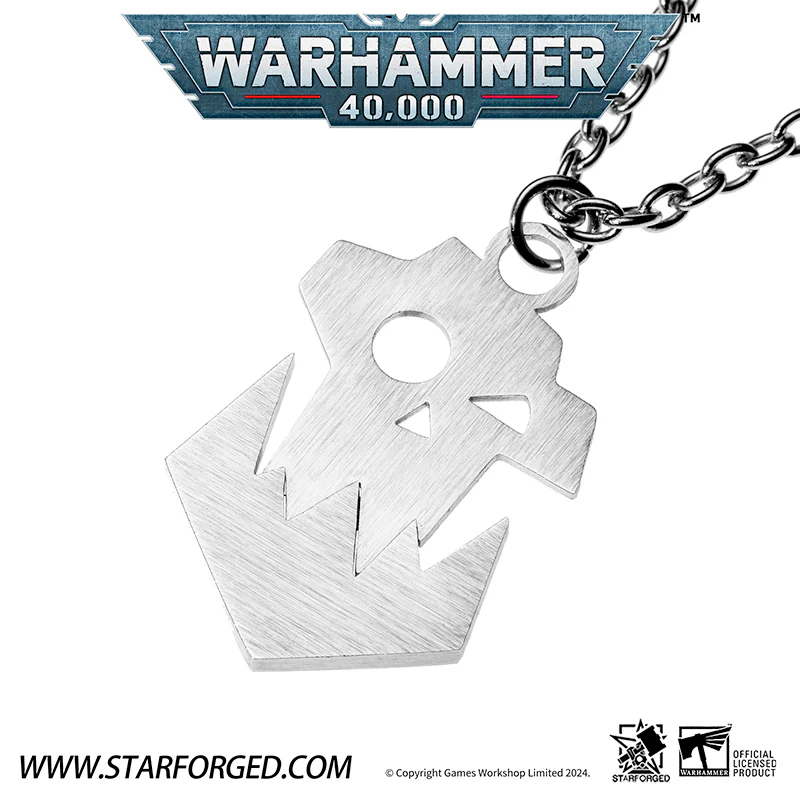 Warhammer 40K Faction Icon Orks Necklace Greenskins Space Orcs by Starforged
