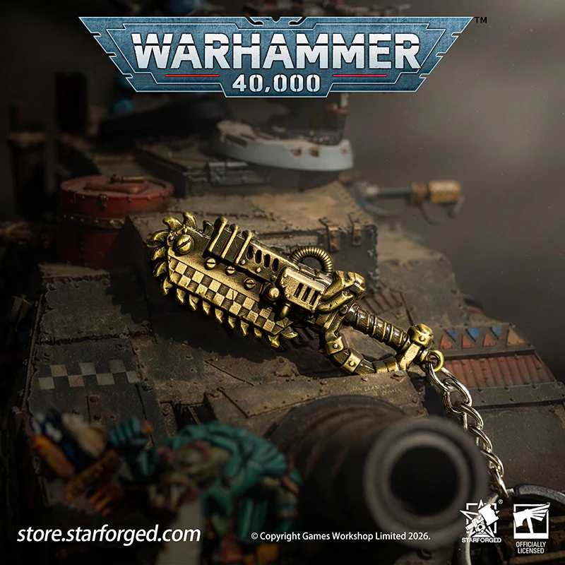 Warhammer 40K Weapons Ork Xenos Choppa Keychain WAAAGH! Peripheral Products Starforged - Image 3