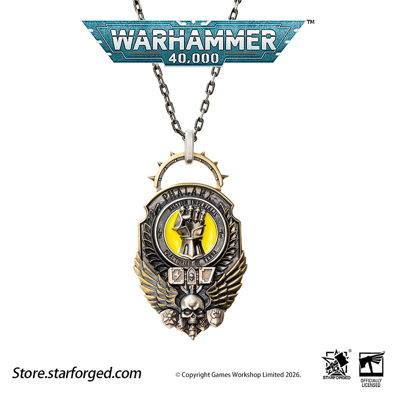 Warhammer 40K Imperial Fists Hammer of Phalanx Pendant Rogal Dorn Necklace Starforged - Image 11