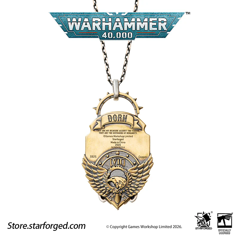 Warhammer 40K Imperial Fists Hammer of Phalanx Pendant Rogal Dorn Necklace Starforged - Image 12