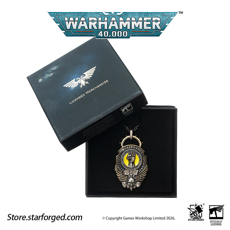 Warhammer 40K Imperial Fists Hammer of Phalanx Pendant Rogal Dorn Necklace Starforged - Image 14