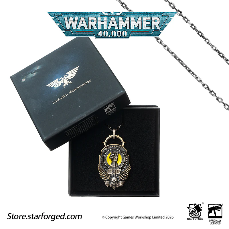 Warhammer 40K Imperial Fists Hammer of Phalanx Pendant Rogal Dorn Necklace Starforged - Image 16