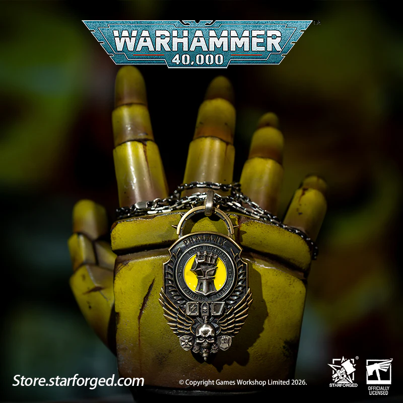 Warhammer 40K Imperial Fists Hammer of Phalanx Pendant Rogal Dorn Necklace Starforged - Image 3