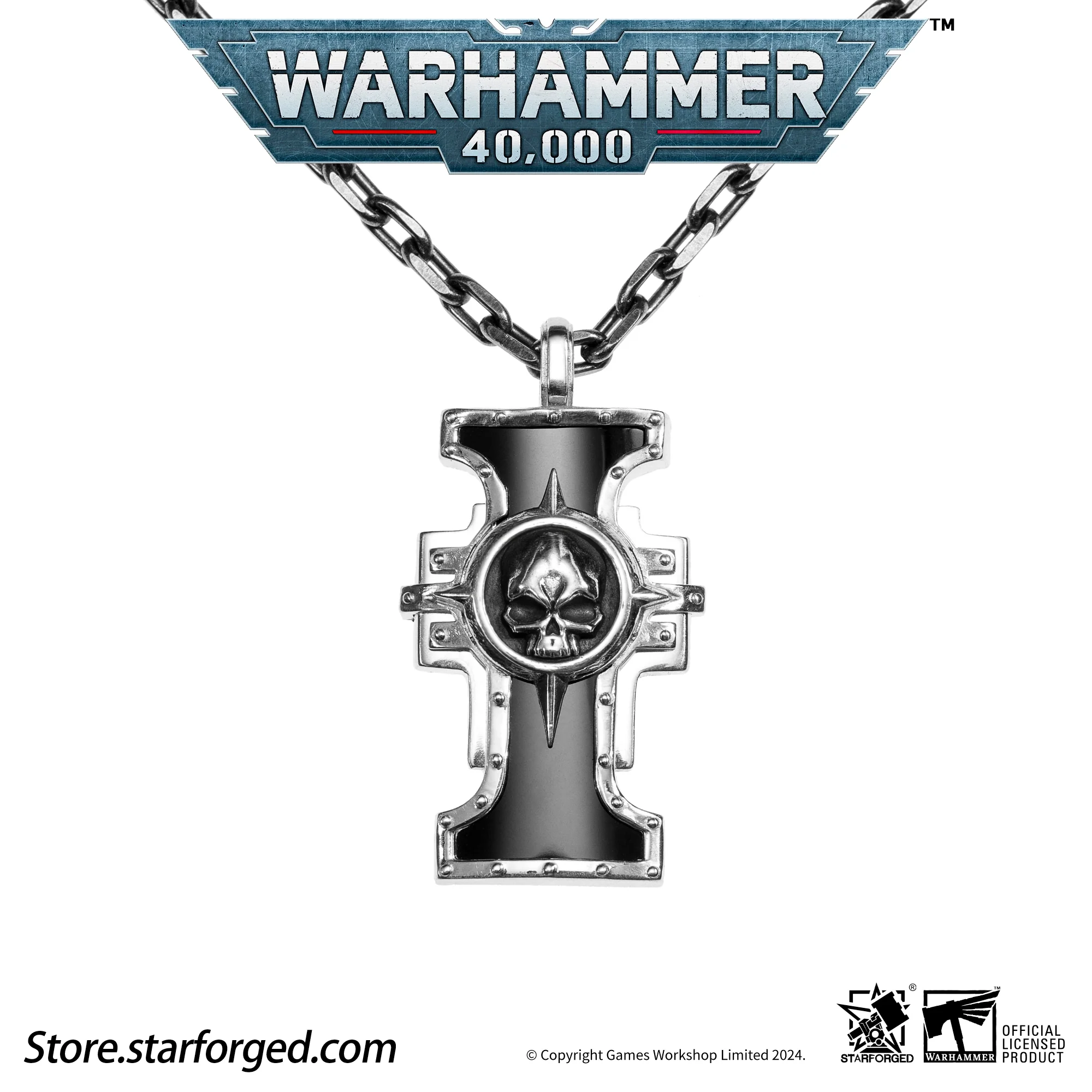 Starforged Warhammer 40K The Imperium of Man Inquisition Seal of the Holy Ordos Silver Pendant Game Merchandise Warhammer Gifts Fashion Accessories - Image 15
