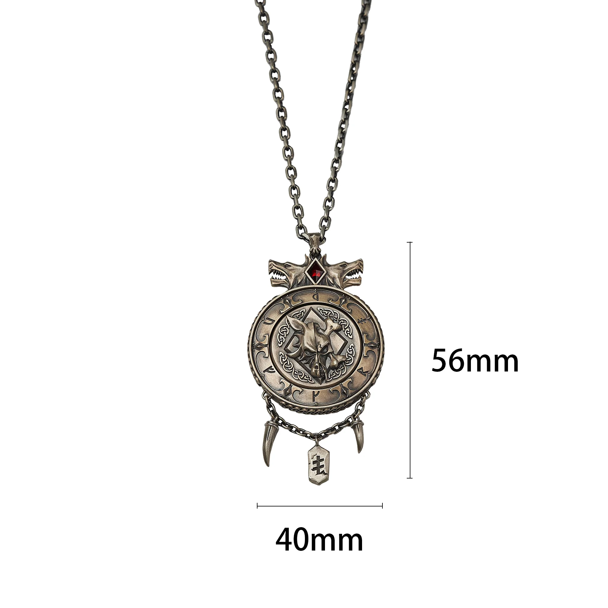 Warhammer 40K Vlka Fenryka Grand Annulus Pendant Silver Space Wolf by Starforged - Image 9