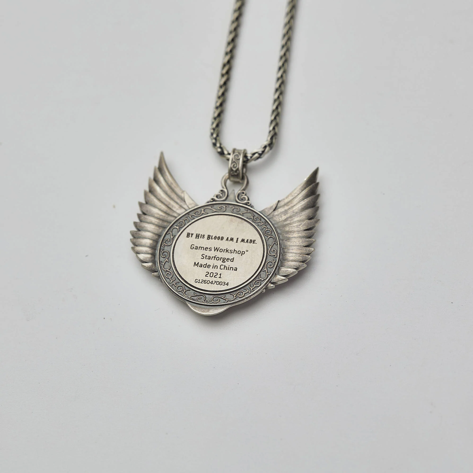 Warhammer 40K Blood Angels Wings Sanguine Pendant Necklace Gold by Starforged - Image 5