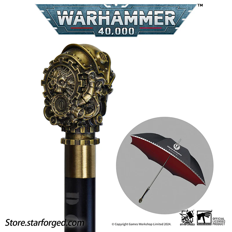 Warhammer 40K Themed Umbrella Omnissian Staff Adeptus Mechanicus Exclusive Other - Image 7