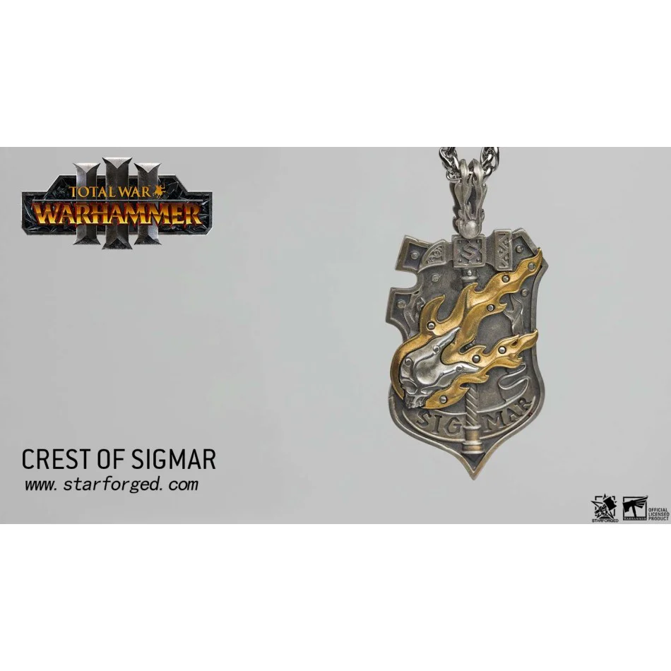 Warhammer Total War 3 Pendant Crest of Sigmar Knights Badge Necklace by Starforged - Image 3