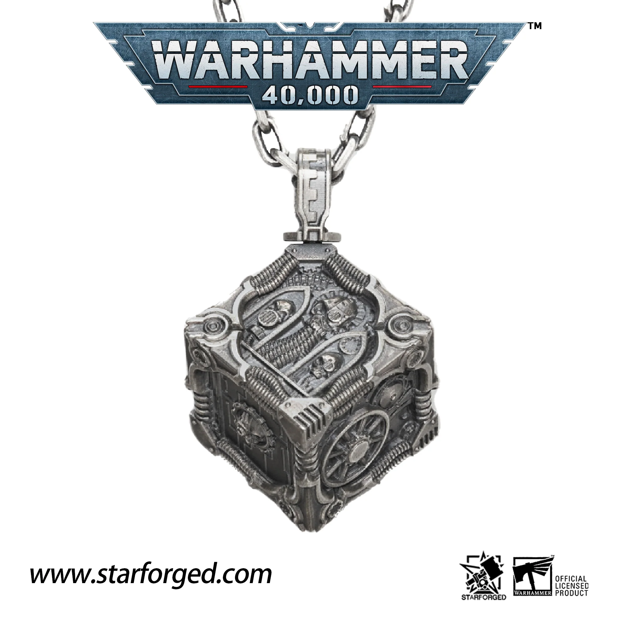 Warhammer 40K Adeptus Mechanicus Pendant Mechanicum Cogitator Dicecore by Starforged - Image 3