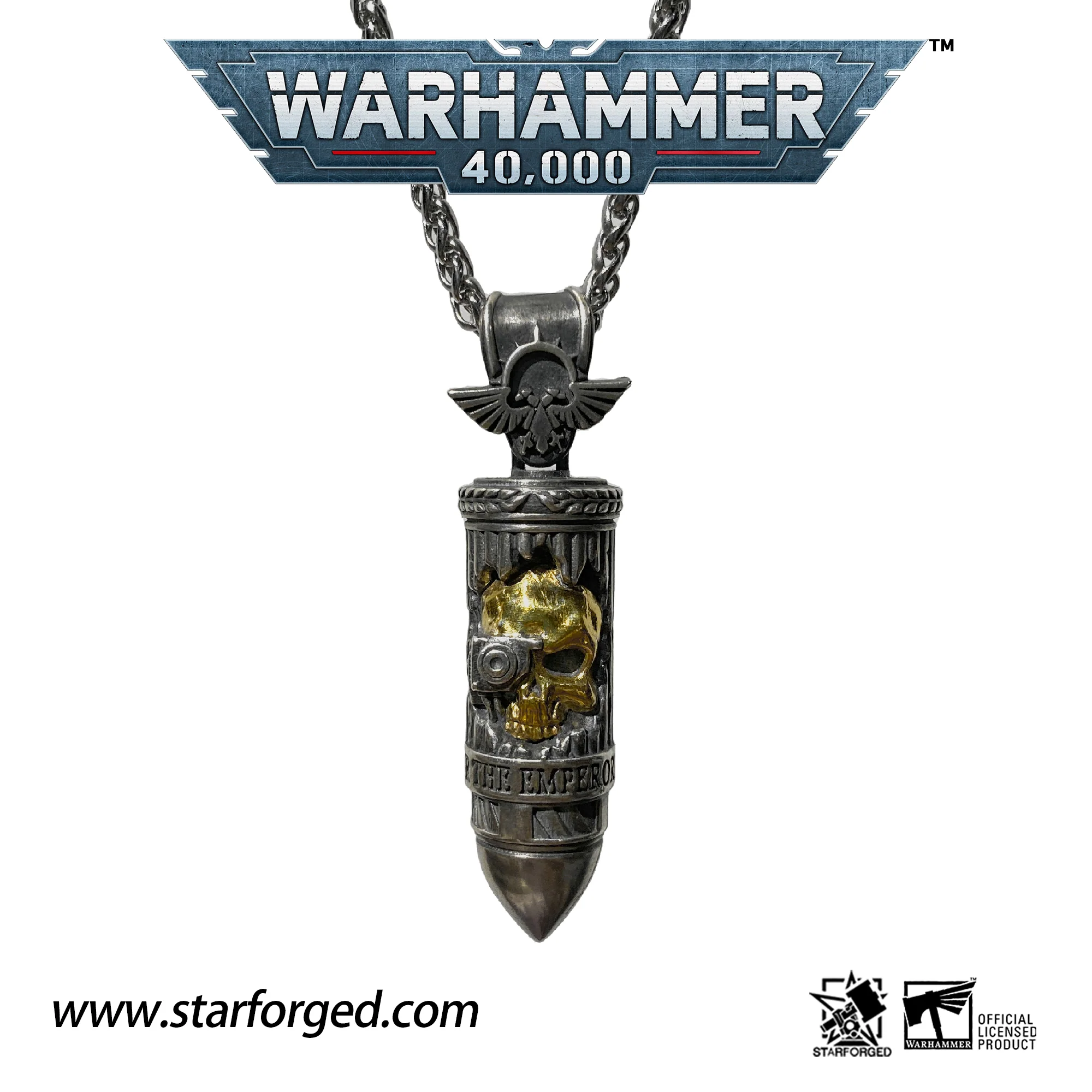 Warhammer 40K Truesilver Bolt Pendant Angel of death Bolter Necklace by Starforged - Image 2