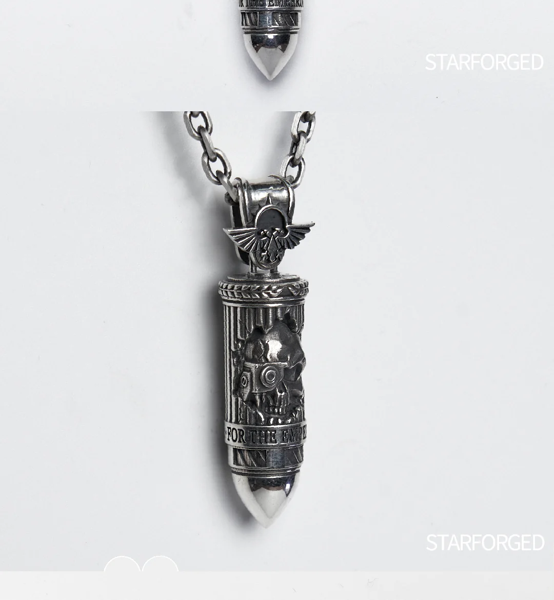 Warhammer 40K Truesilver Bolt Pendant Angel of death Bolter Necklace by Starforged - Image 4