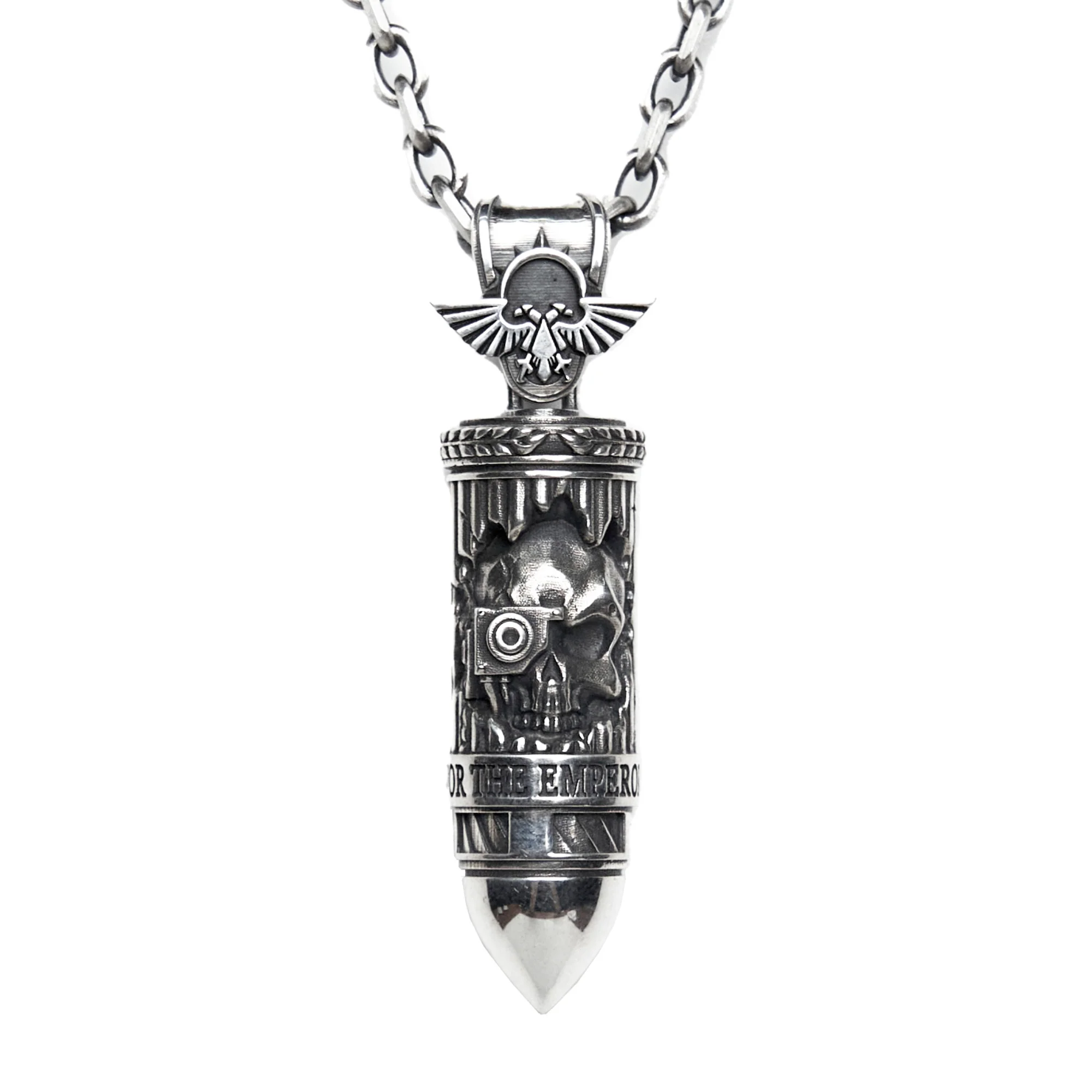 Warhammer 40K Truesilver Bolt Pendant Angel of death Bolter Necklace by Starforged - Image 5
