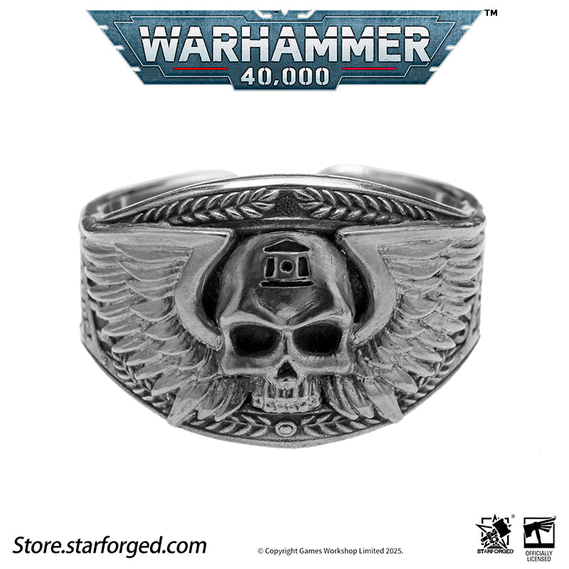 Astra Militarum De Gloria Cadia Ring Cadian Shock Troopers Warhammer Memorial Ring Gold & Silver - Image 14