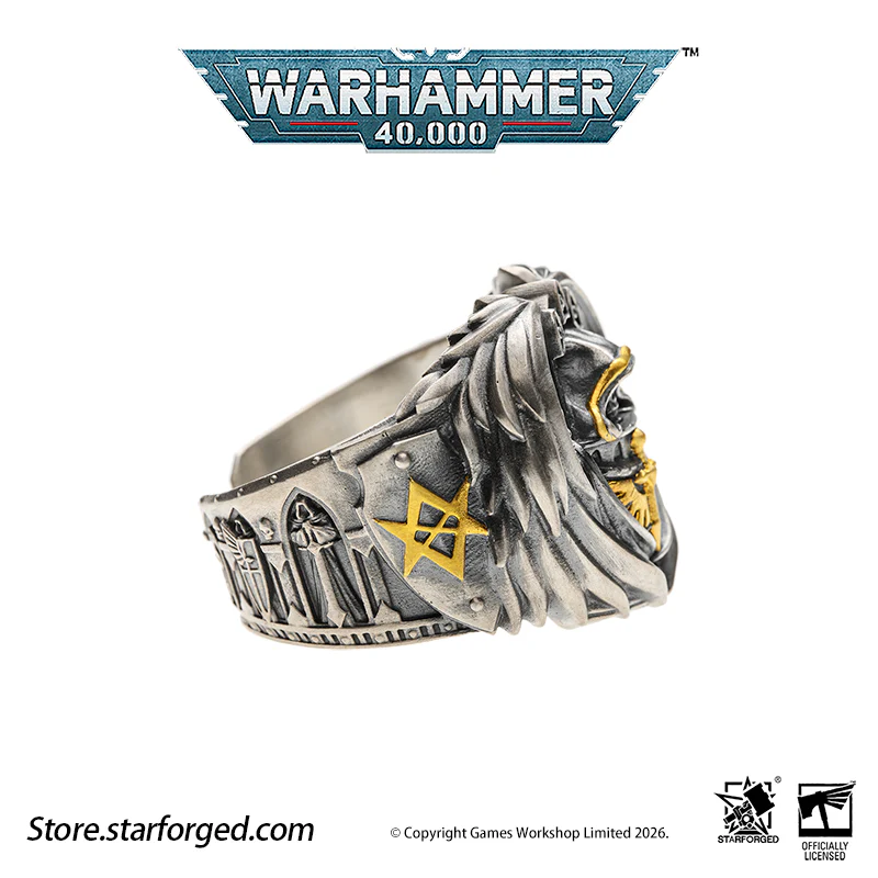 Starforged Warhammer 40K Dark Angel Ring Mark of HexagramMaton Lion King Men‘s ’Ring - Image 15