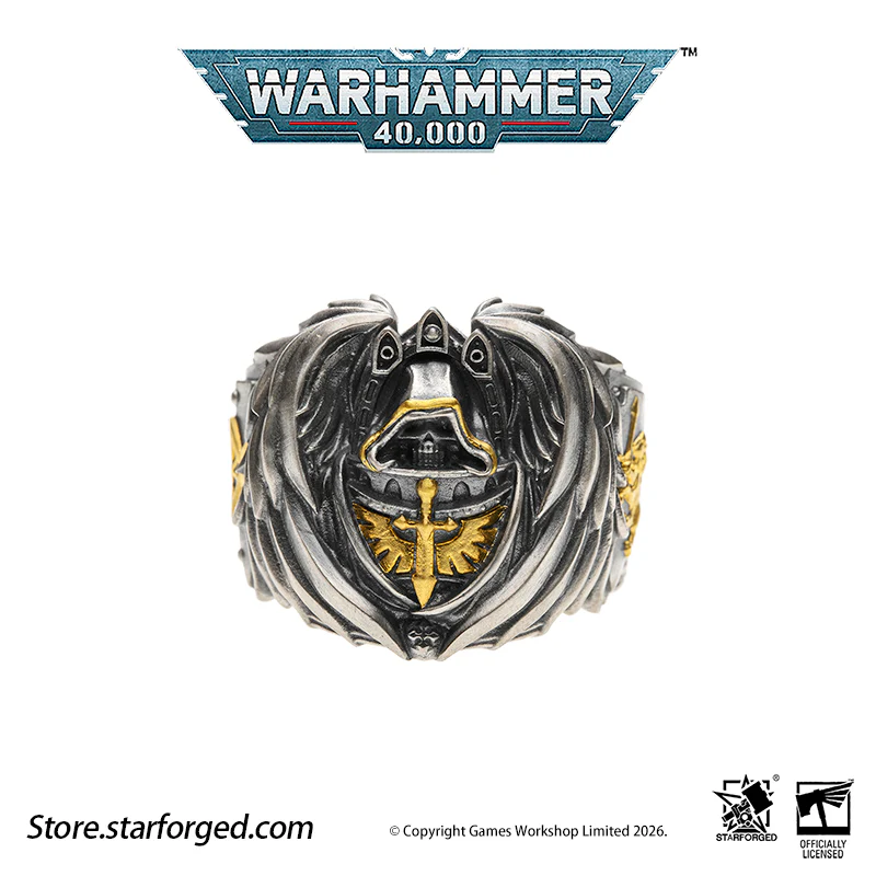 Starforged Warhammer 40K Dark Angel Ring Mark of HexagramMaton Lion King Men‘s ’Ring - Image 17