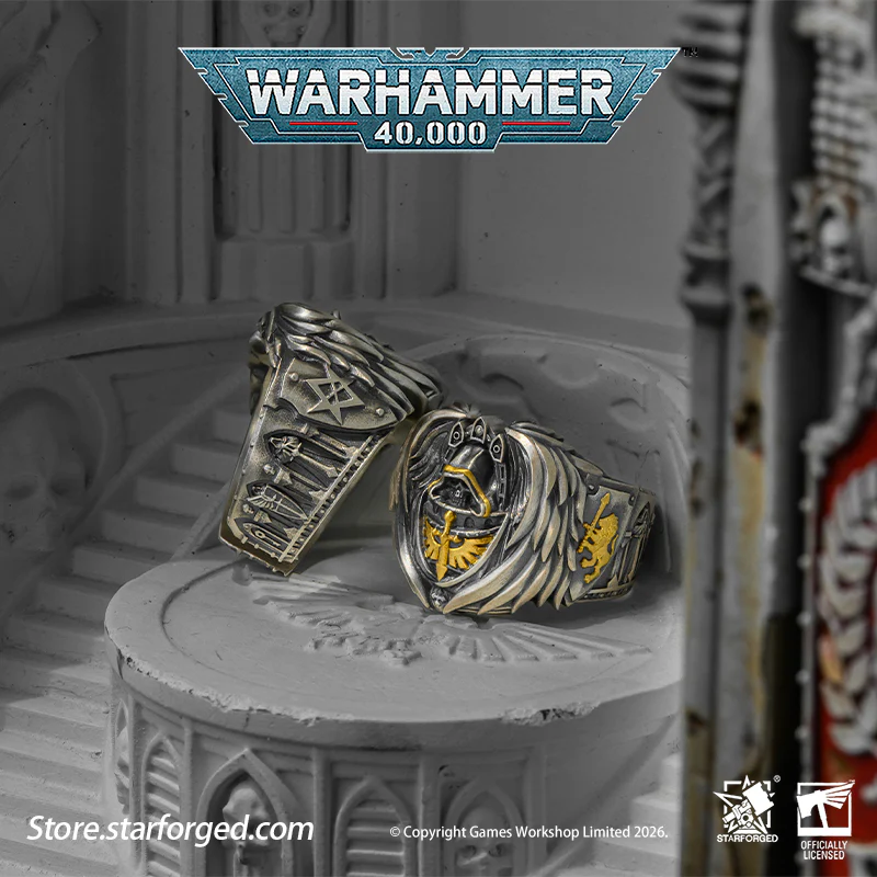Starforged Warhammer 40K Dark Angel Ring Mark of HexagramMaton Lion King Men‘s ’Ring - Image 4