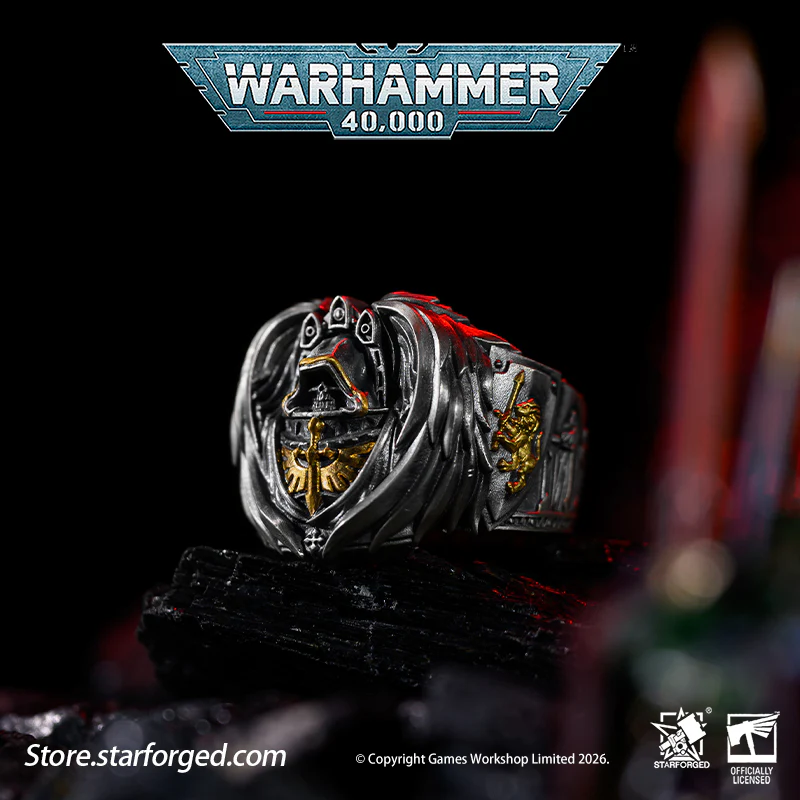 Starforged Warhammer 40K Dark Angel Ring Mark of HexagramMaton Lion King Men‘s ’Ring - Image 5