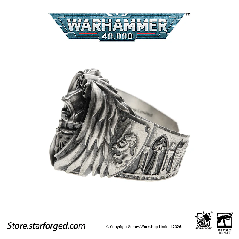 Starforged Warhammer 40K Dark Angel Ring Mark of HexagramMaton Lion King Men‘s ’Ring - Image 8