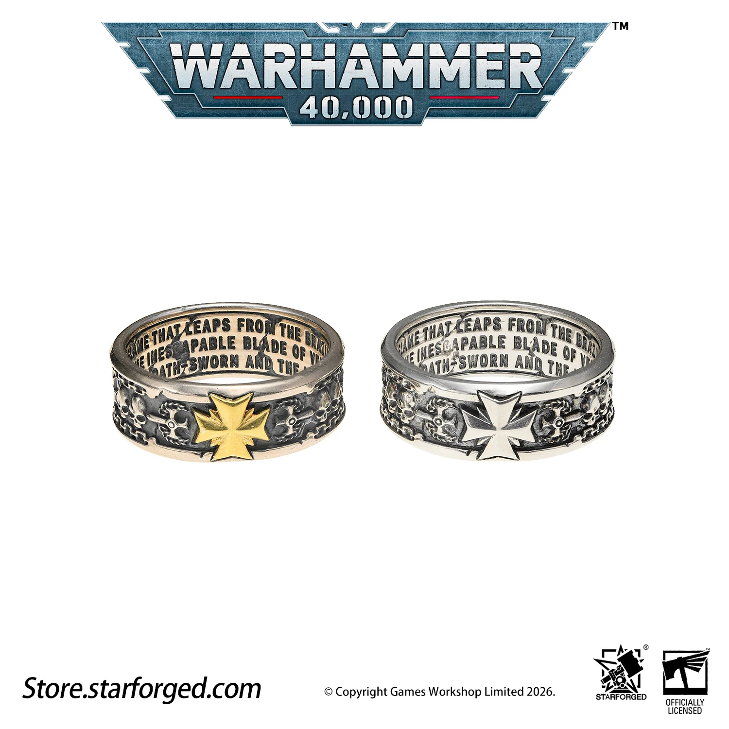 Starforged Warhammer 40K Black Templar Warhammer Ring of Crusader Vows Silver Empire Champion Ring Starforged Warhammer Gift - Image 10