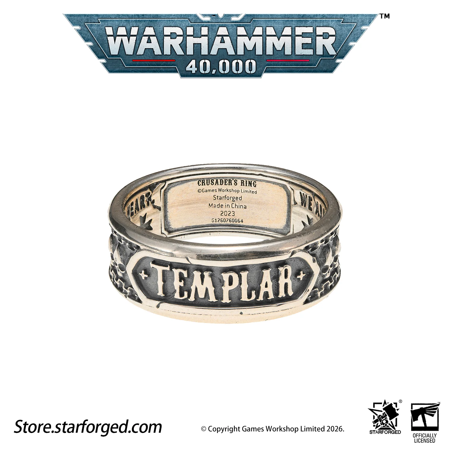 Starforged Warhammer 40K Black Templar Warhammer Ring of Crusader Vows Silver Empire Champion Ring Starforged Warhammer Gift - Image 14