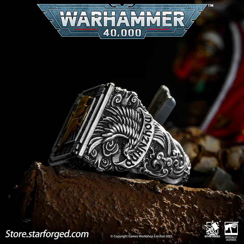 Warhammer 40K Seal of Chogoris Khanquest White Scars Jaghatai Khan Ring by Starforged - Image 11