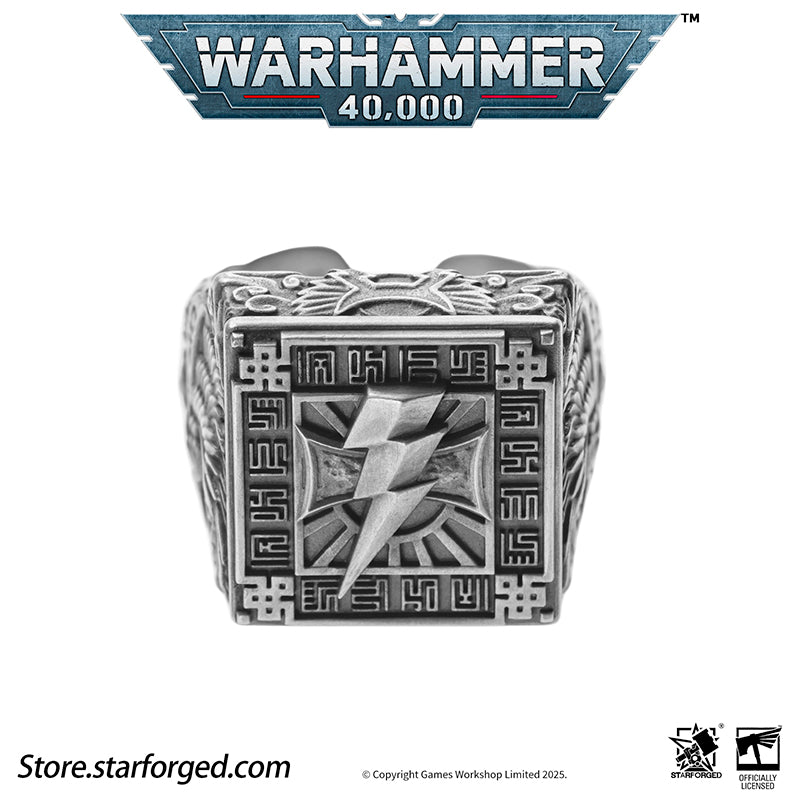 Warhammer 40K Seal of Chogoris Khanquest White Scars Jaghatai Khan Ring by Starforged - Image 12