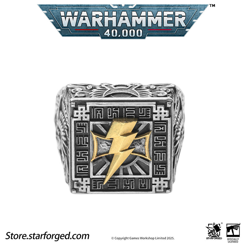 Warhammer 40K Seal of Chogoris Khanquest White Scars Jaghatai Khan Ring by Starforged - Image 13