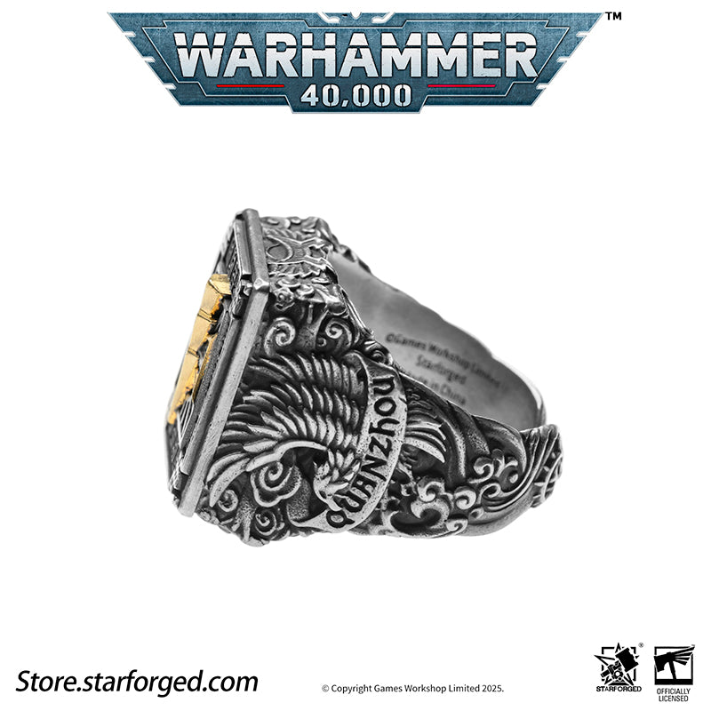 Warhammer 40K Seal of Chogoris Khanquest White Scars Jaghatai Khan Ring by Starforged - Image 16
