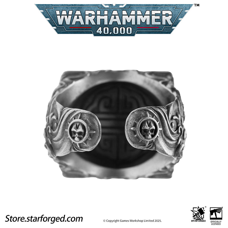 Warhammer 40K Seal of Chogoris Khanquest White Scars Jaghatai Khan Ring by Starforged - Image 19