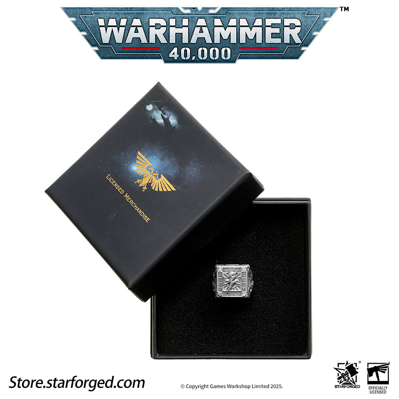Warhammer 40K Seal of Chogoris Khanquest White Scars Jaghatai Khan Ring by Starforged - Image 21