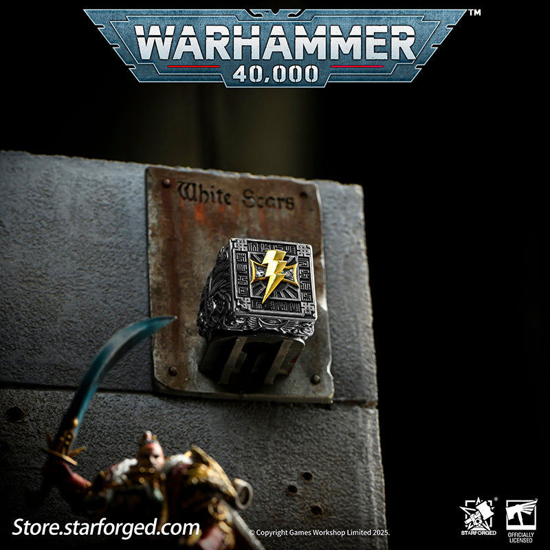 Warhammer 40K Seal of Chogoris Khanquest White Scars Jaghatai Khan Ring by Starforged - Image 3