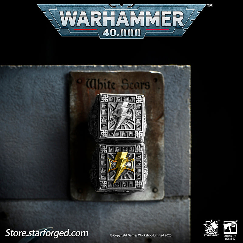 Warhammer 40K Seal of Chogoris Khanquest White Scars Jaghatai Khan Ring by Starforged - Image 5