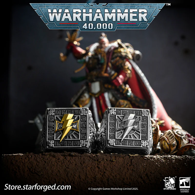 Warhammer 40K Seal of Chogoris Khanquest White Scars Jaghatai Khan Ring by Starforged - Image 6