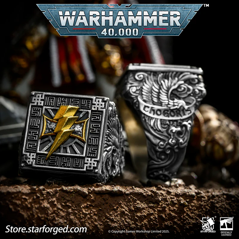 Warhammer 40K Seal of Chogoris Khanquest White Scars Jaghatai Khan Ring by Starforged - Image 8
