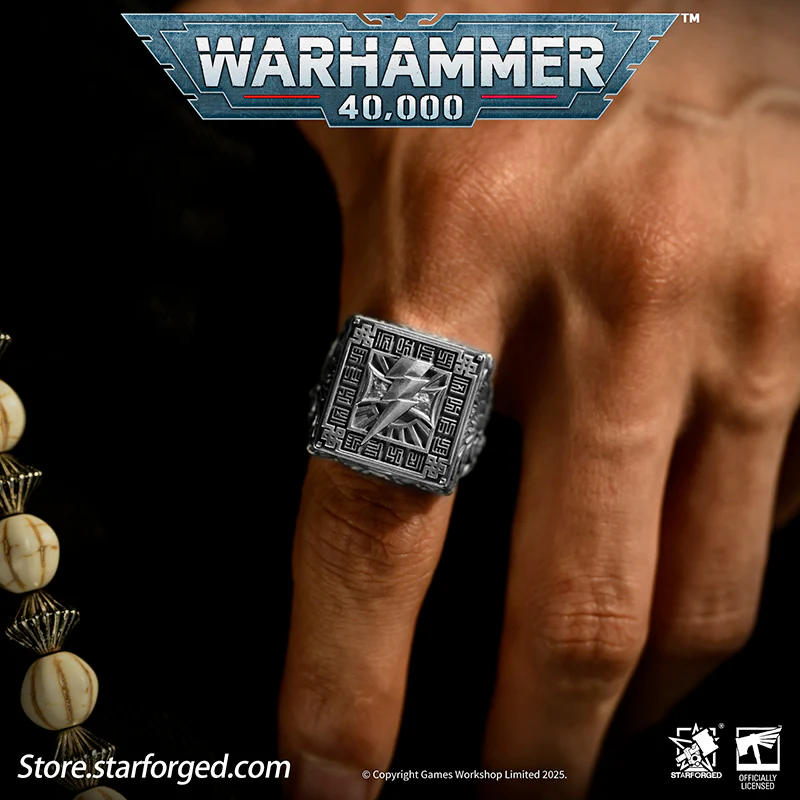 Warhammer 40K Seal of Chogoris Khanquest White Scars Jaghatai Khan Ring by Starforged - Image 9