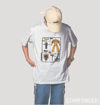 Warhammer 40K Themed T-Shirt Imperial Fist Kit Frame Praetorian of Terra Short Sleeve Tee - Image 5