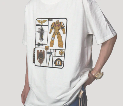 Warhammer 40K Themed T-Shirt Imperial Fist Kit Frame Praetorian of Terra Short Sleeve Tee - Image 6