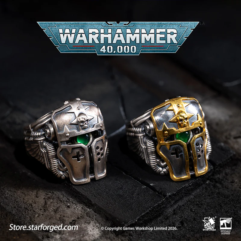 Warhammer 40K Questor Imperialis Helmring Adeptus Mechanicus Titan Culture Ring by Starforged - Image 3