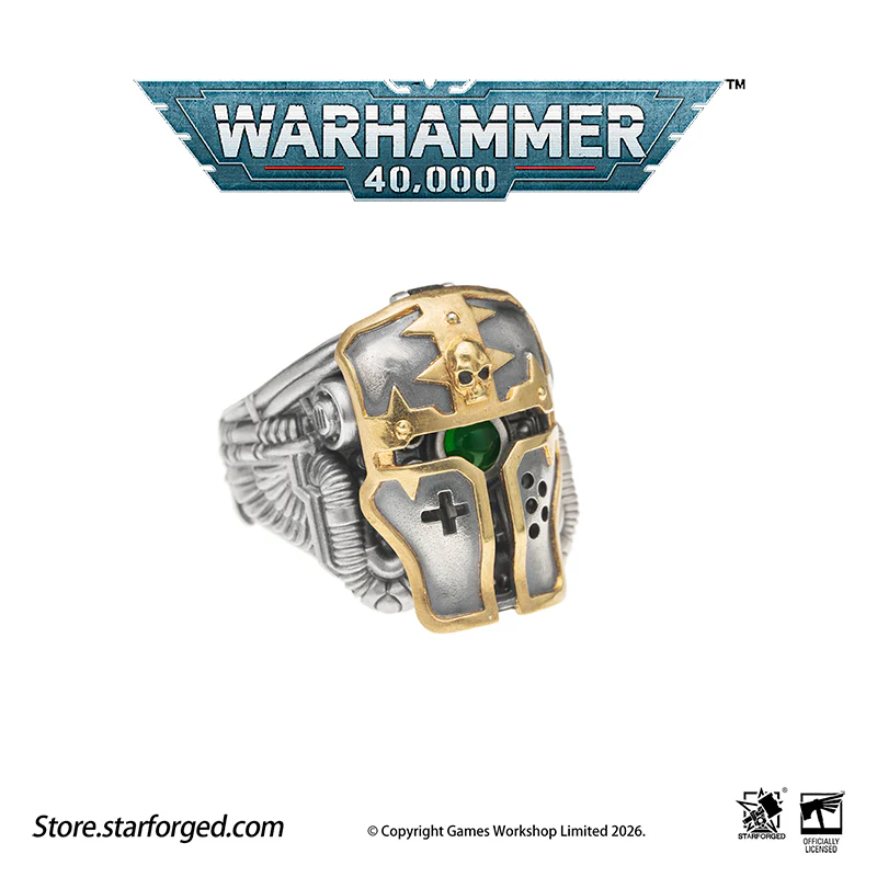 Warhammer 40K Questor Imperialis Helmring Adeptus Mechanicus Titan Culture Ring by Starforged - Image 9