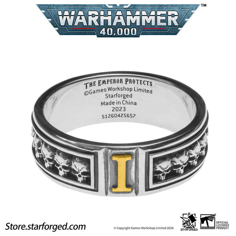 Starforged Insignia Aquilon Imperium of Man Warhammer Eagle Ring Gold - Image 2