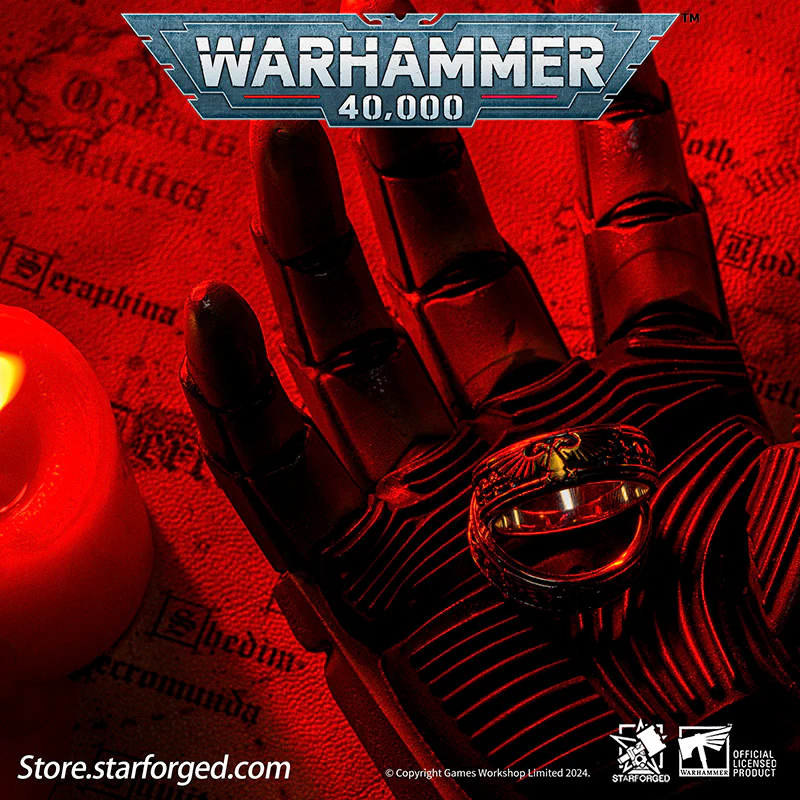 Starforged Insignia Aquilon Imperium of Man Warhammer Eagle Ring Gold - Image 7