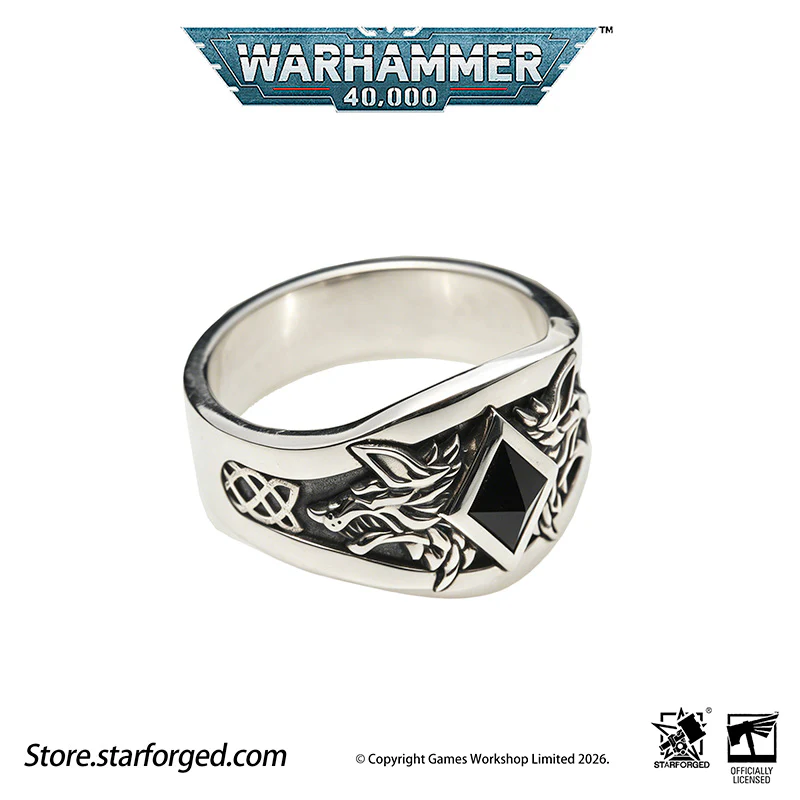 Warhammer 40K Space Wolves Ring of Leman Russ Wolf King Memorial Ring Starforged - Image 10