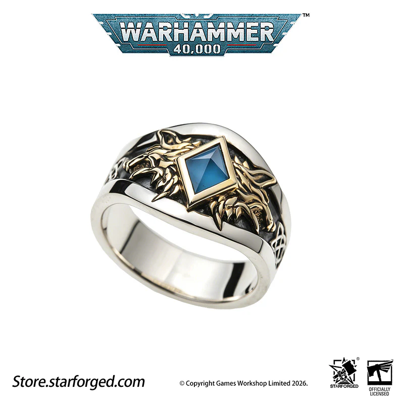 Warhammer 40K Space Wolves Ring of Leman Russ Wolf King Memorial Ring Starforged - Image 11