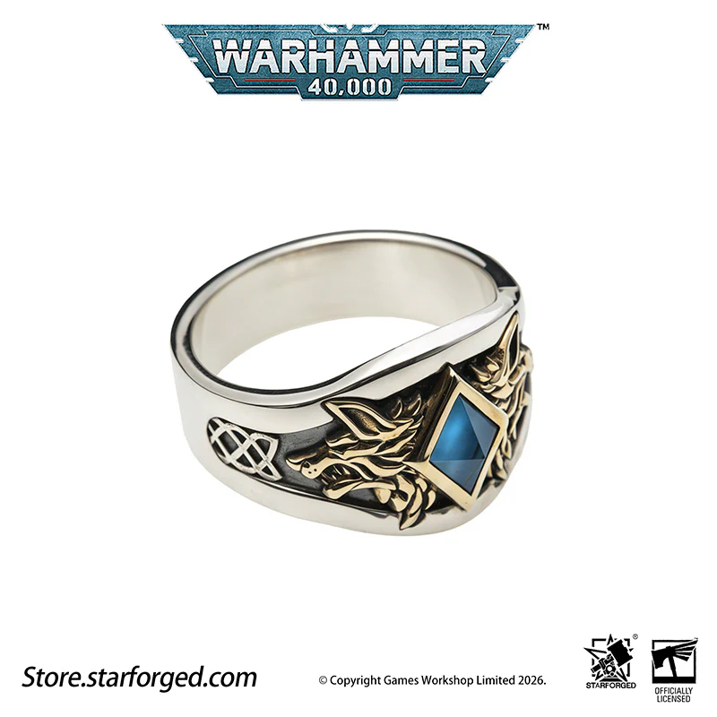 Warhammer 40K Space Wolves Ring of Leman Russ Wolf King Memorial Ring Starforged - Image 12