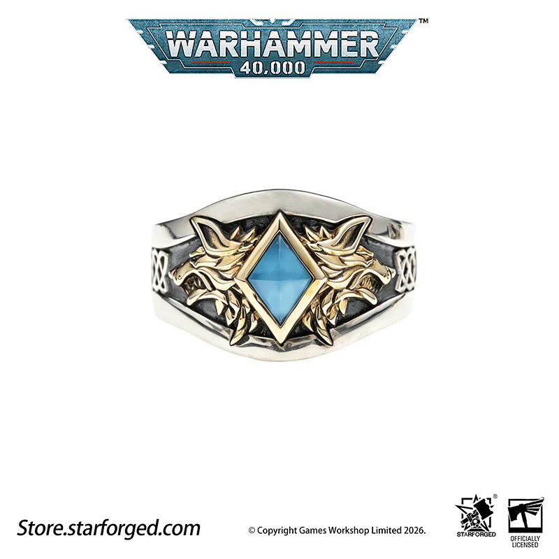Warhammer 40K Space Wolves Ring of Leman Russ Wolf King Memorial Ring Starforged - Image 14