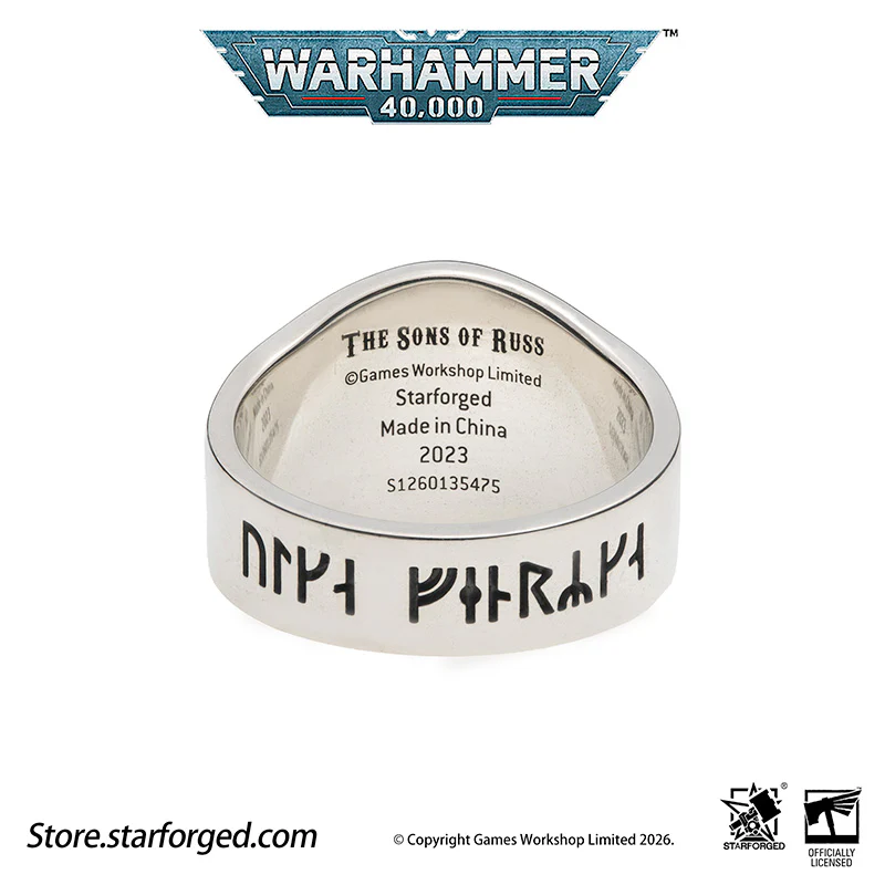 Warhammer 40K Space Wolves Ring of Leman Russ Wolf King Memorial Ring Starforged - Image 17