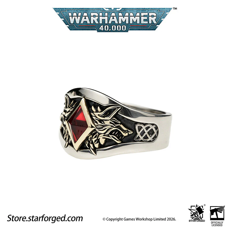 Warhammer 40K Space Wolves Ring of Leman Russ Wolf King Memorial Ring Starforged - Image 18