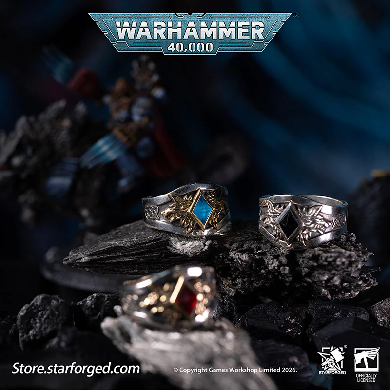 Warhammer 40K Space Wolves Ring of Leman Russ Wolf King Memorial Ring Starforged - Image 3
