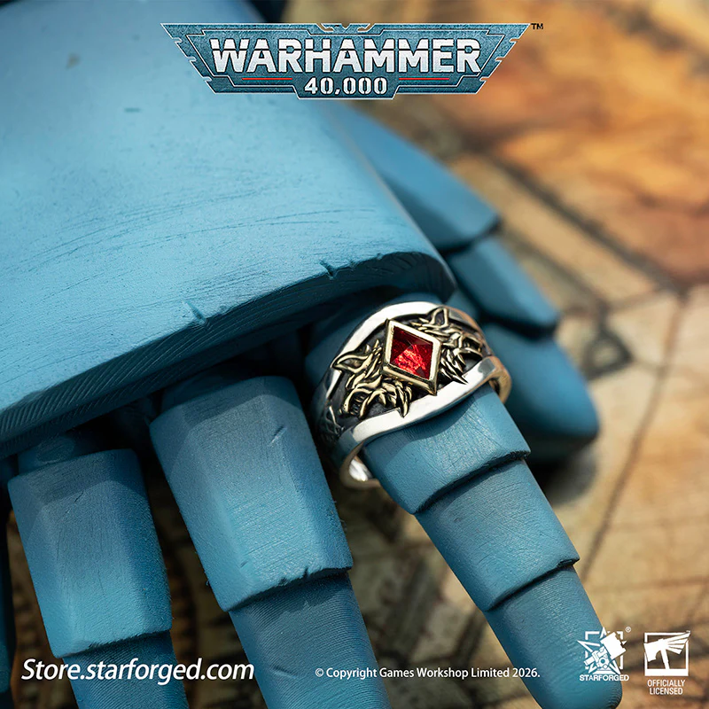 Warhammer 40K Space Wolves Ring of Leman Russ Wolf King Memorial Ring Starforged - Image 4