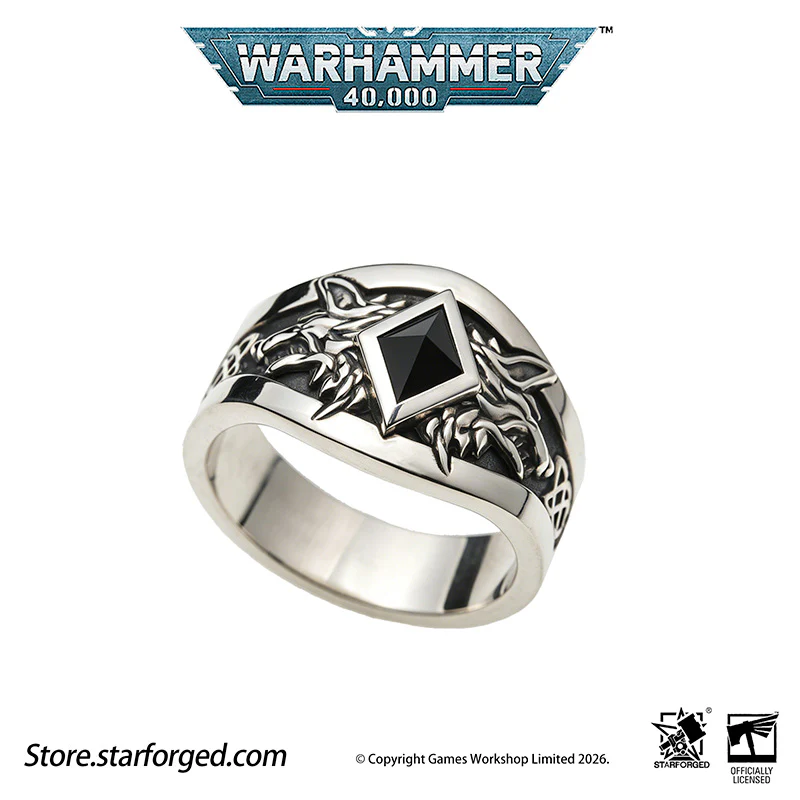 Warhammer 40K Space Wolves Ring of Leman Russ Wolf King Memorial Ring Starforged - Image 8